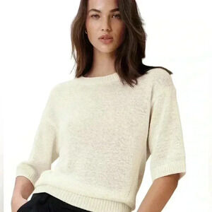 Banana Republic Slouchy Tape Yarn Sweater in Snow Day - Size XXL